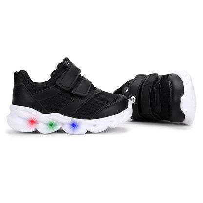 Caty Lighted Velcro Girls/Boys Sneakers