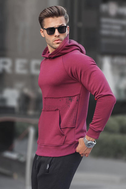 Claret Red Hooded Sweatshirt 6151