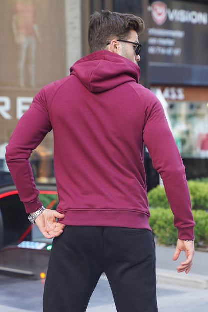 Claret Red Hooded Sweatshirt 6151