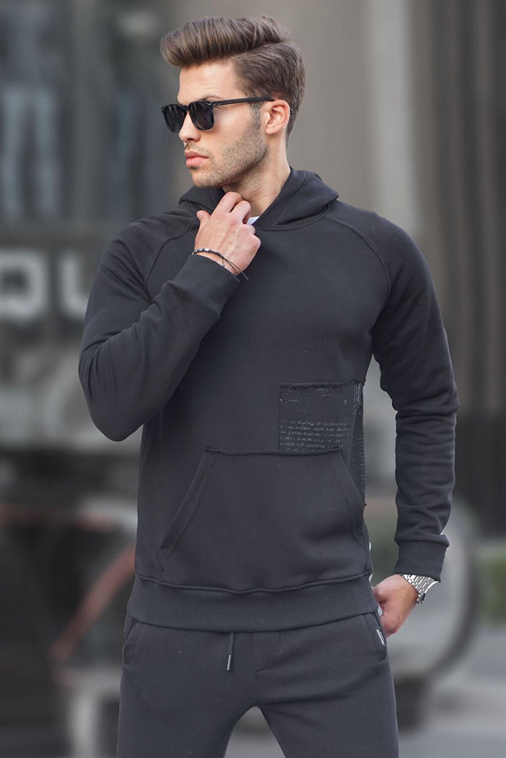 Black Hooded Sweatshirt 6151