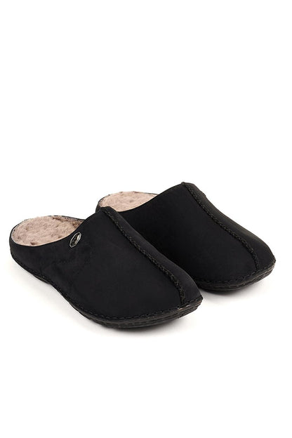 EDEL-G healthy Men's Slippers Black Nubuck