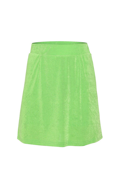 Textured Skirt with Shorts Neon Green