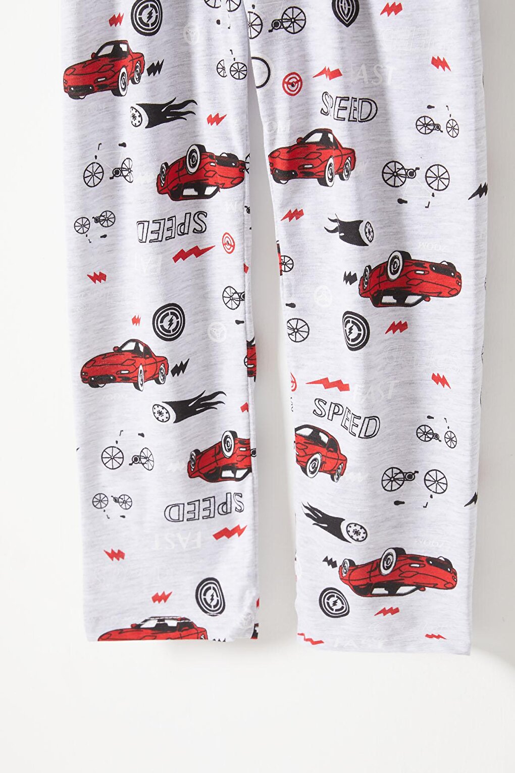 Car Patterned Boy Pajama Set with Eye Patch 16328