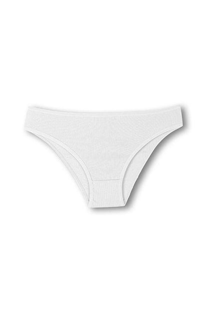 Cotton Ribbed Textured Briefs Women's Panties 5-pack