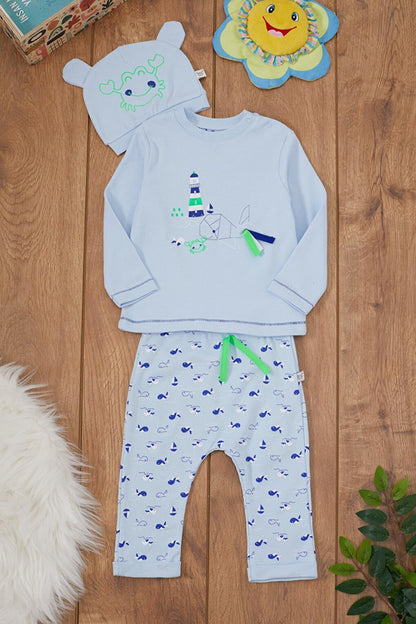 Fish Printed Badili Baby Boy Set 17370