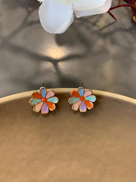 Colorful Flower Earrings