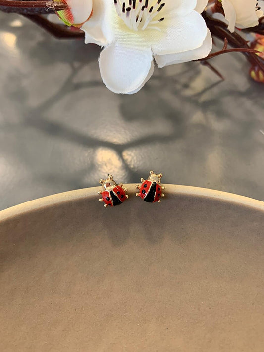 Mini Ladybug Earrings