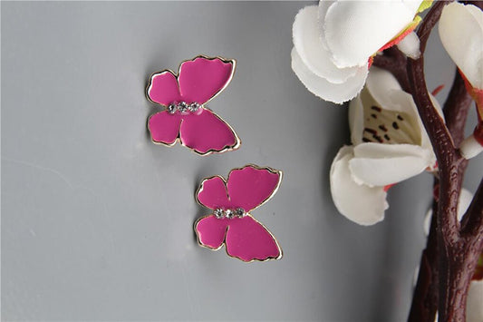 Fuchsia Butterfly Earrings