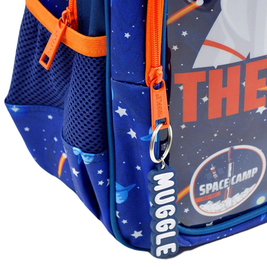 2 Compartment Galaxy Navy Blue School Backpack (MU-0839)