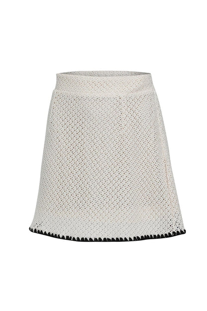 Embroidery Detailed Skirt Natural