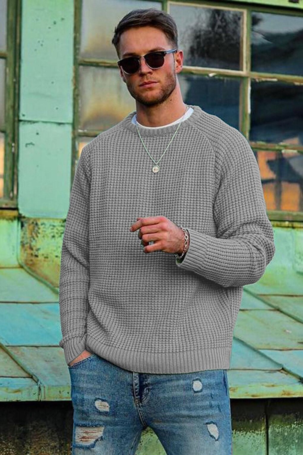 Gray Men's Sweater 5179