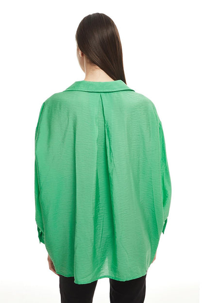 Oversize Button-Up Shirt Apple Mint