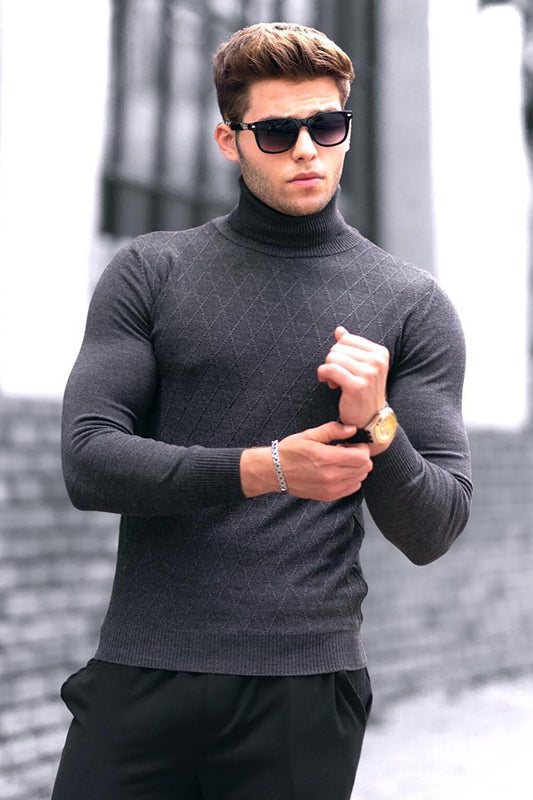 Anthracite Turtleneck Sweater 4658