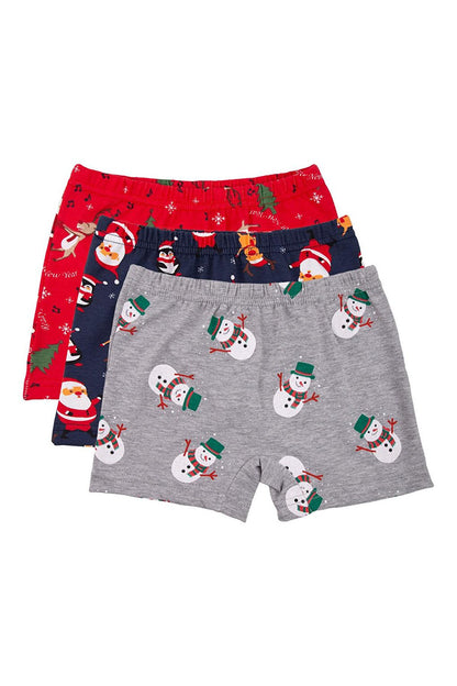 New Year Girl's Boxer Pack of 3 Colorful