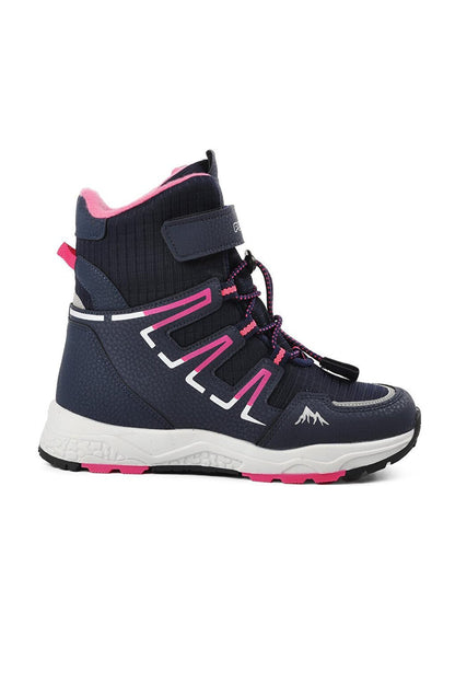 1361-F Navy Blue-Fuchsia Children's Outdoor Boots