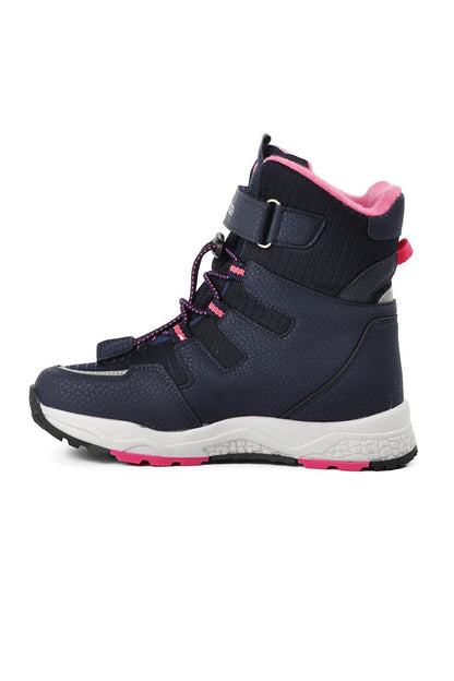 1361-F Navy Blue-Fuchsia Children's Outdoor Boots