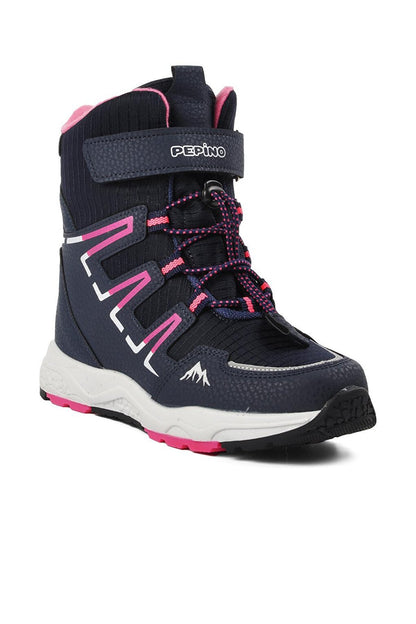 1361-F Navy Blue-Fuchsia Children's Outdoor Boots