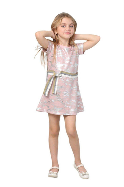 Pink Camouflage Girl's Dress LP-23WIN-008