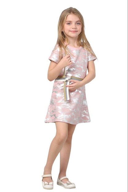 Pink Camouflage Girl's Dress LP-23WIN-008