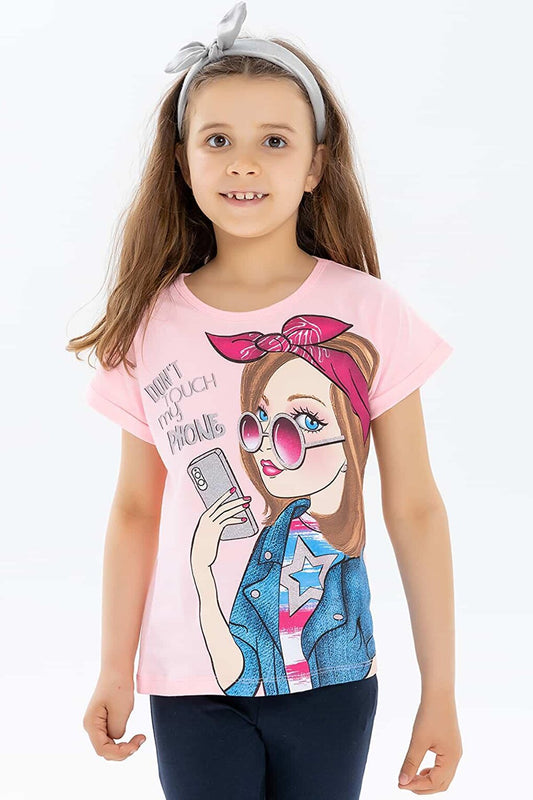 Girl's T-Shirt Printed Powder (Ages 9-14)