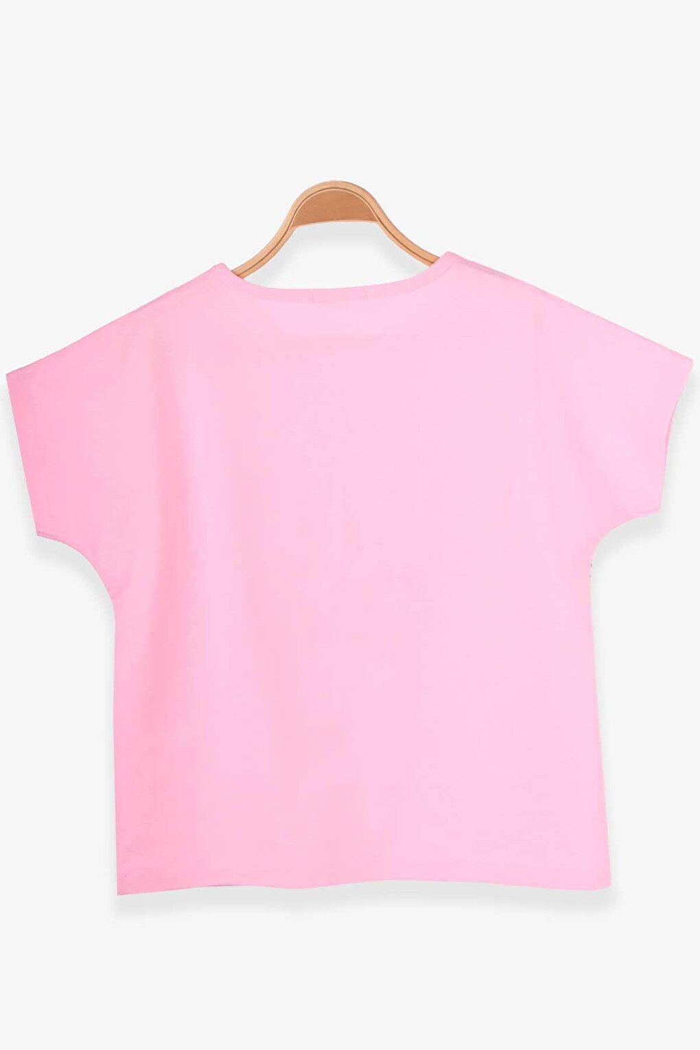 Girl's T-Shirt Ribbon Printed Powder (Ages 9-14)