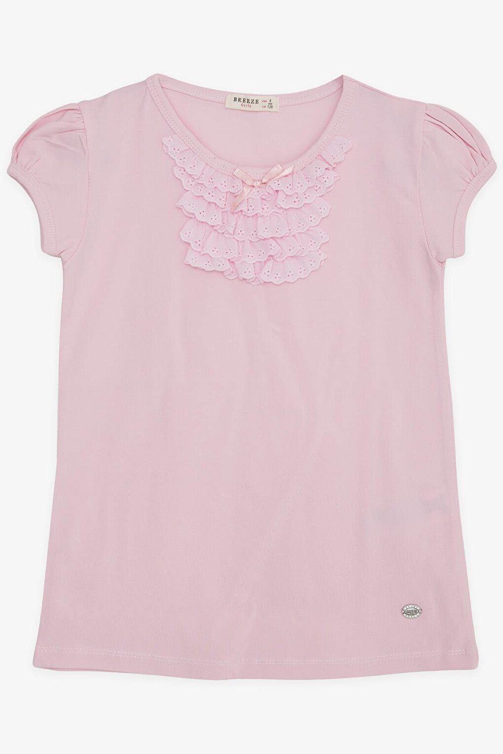 Girl's T-Shirt Guipure Powder (4-8 Years)