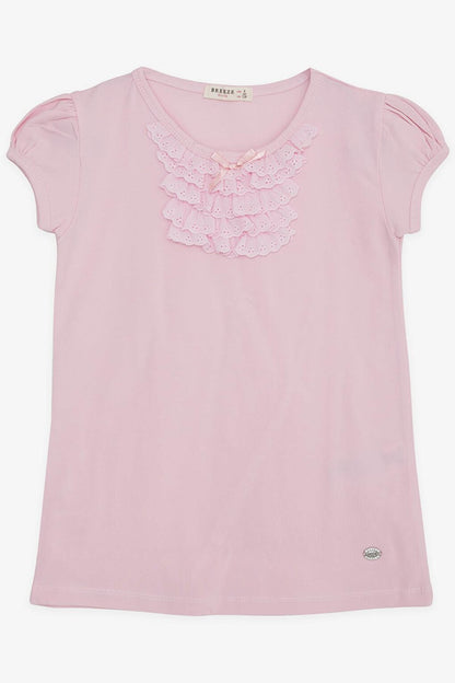 Girl's T-Shirt Guipure Powder (4-8 Years)