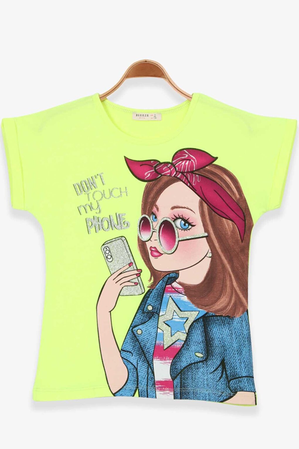 Girl's T-Shirt Printed Pistachio Green (Age 10-14)