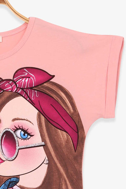 Girl's T-Shirt Printed Salmon (Age 9-14)