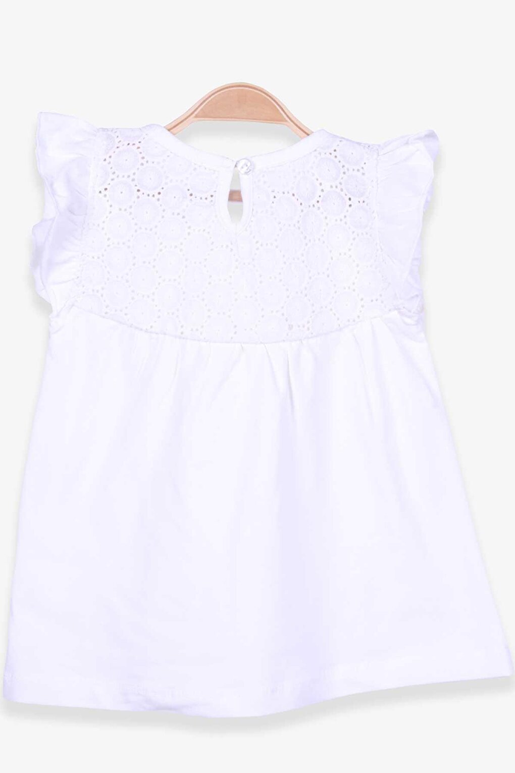 Girl's T-Shirt Lace Ecru (Age 4-6)