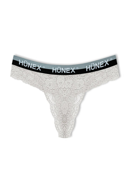 Lace Written Rubber Thong Women's Panties