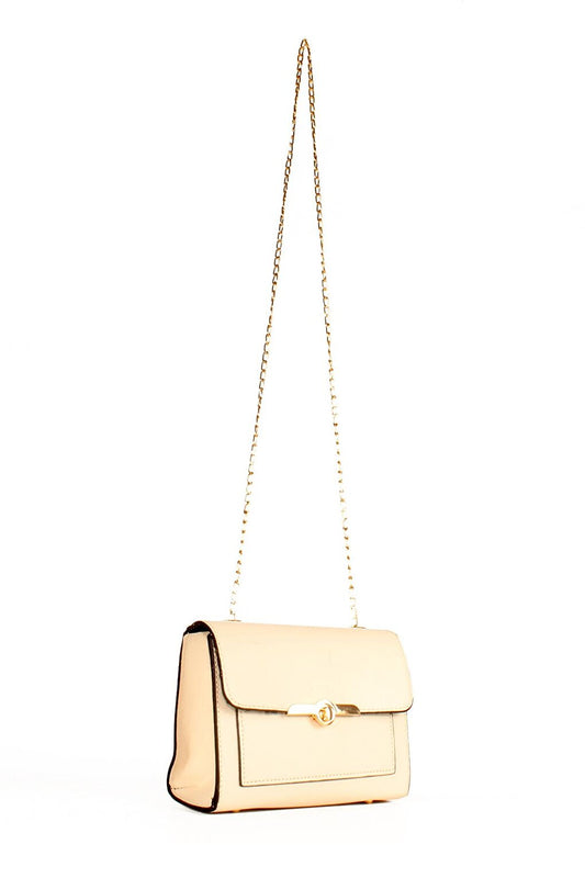 Women's Chain Strap Midi Size Shoulder Bag with Front Pocket (20613)