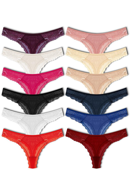 Tulle Lace Thong Women's Panties 12'L