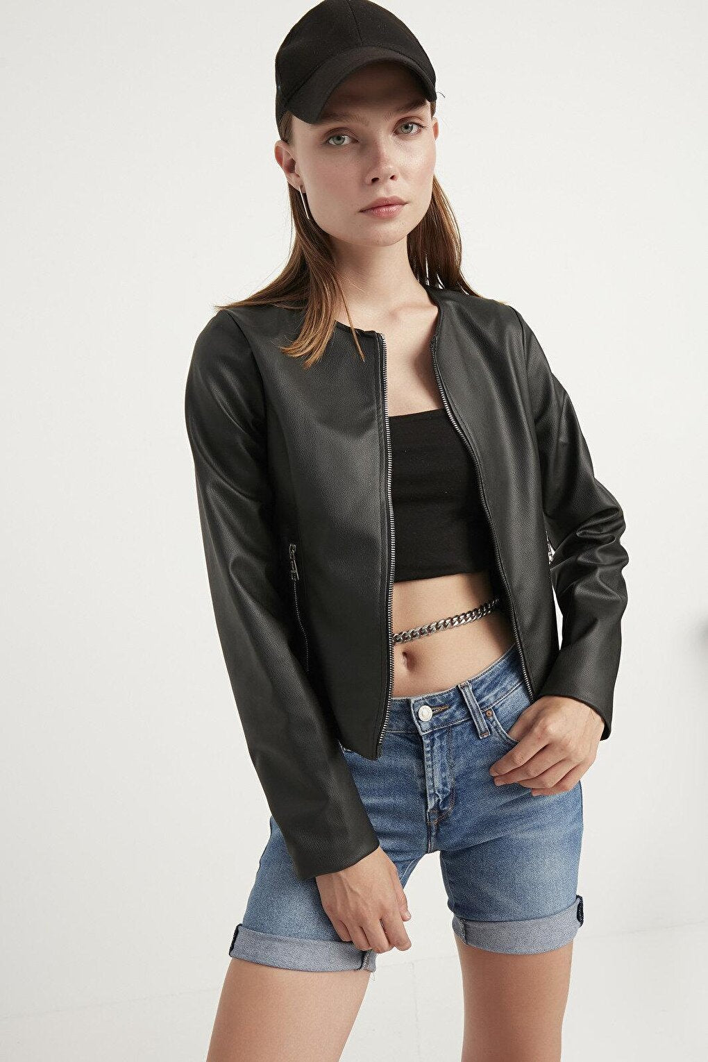 Women's Black Leather Jacket