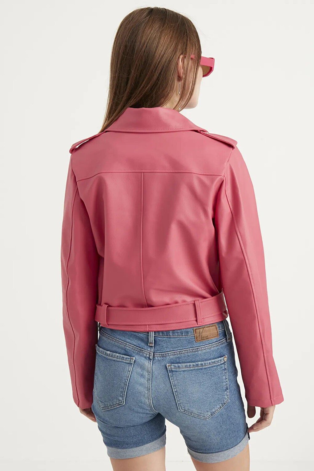 Women's Pink Leather Jacket