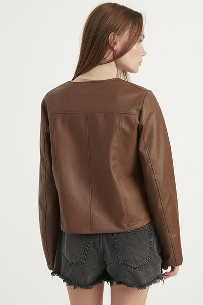 Women's Brown Leather Jacket