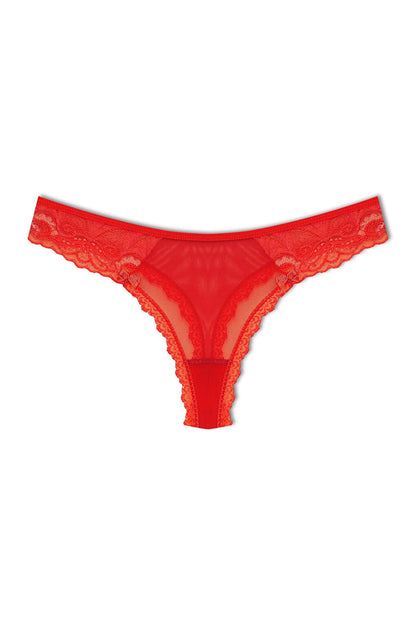 Tulle Lace Thong Women's Panties 7'L