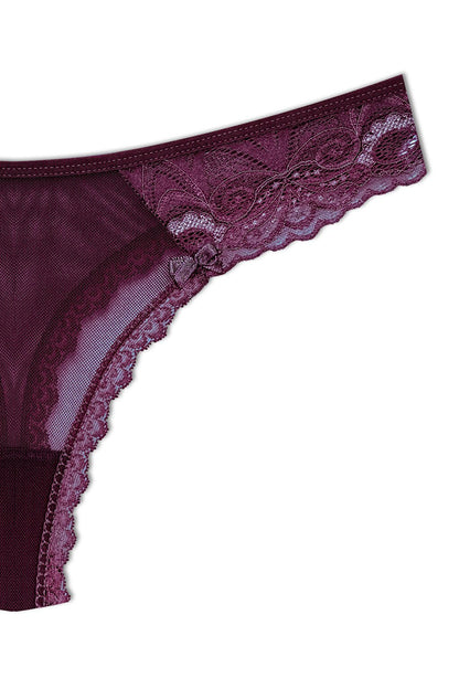 Tulle Lace Thong Women's Panties 7'L