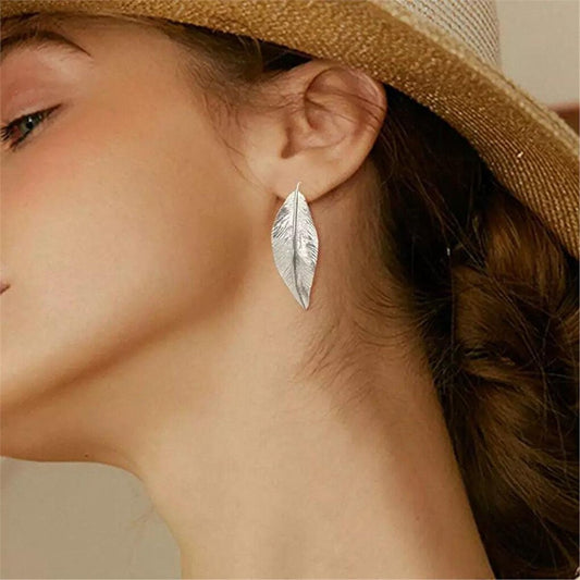 Silver Leaf Earring