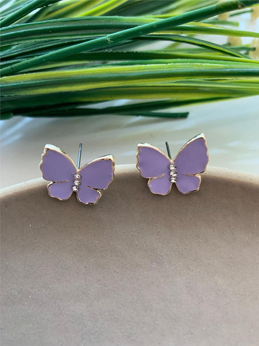 Purple Butterfly Earring