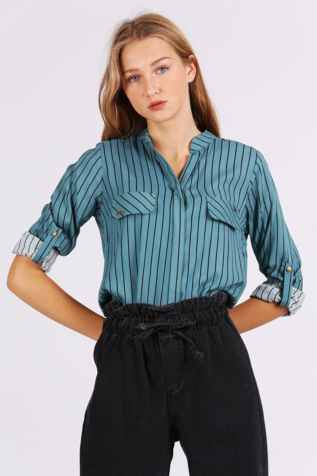 3455 Striped Shirt - Mint