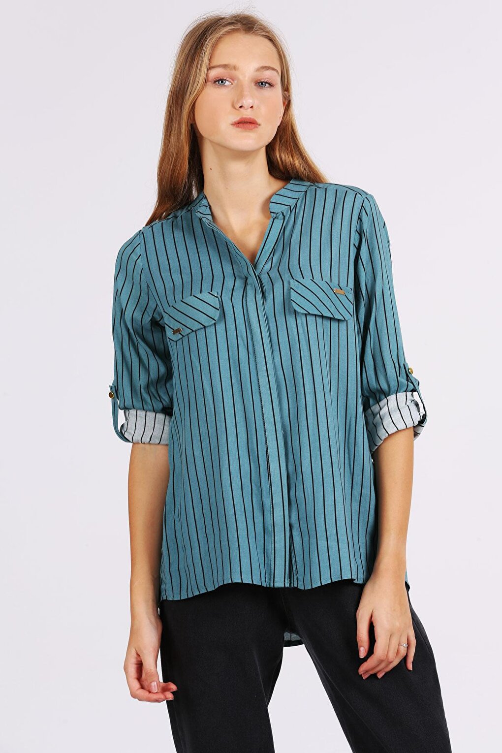 3455 Striped Shirt - Mint