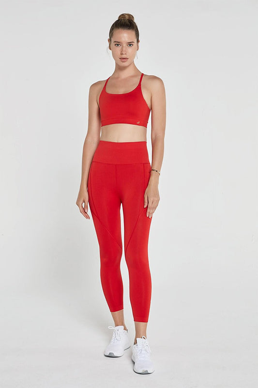 Pine High Waist &amp; Recovery Tights Red