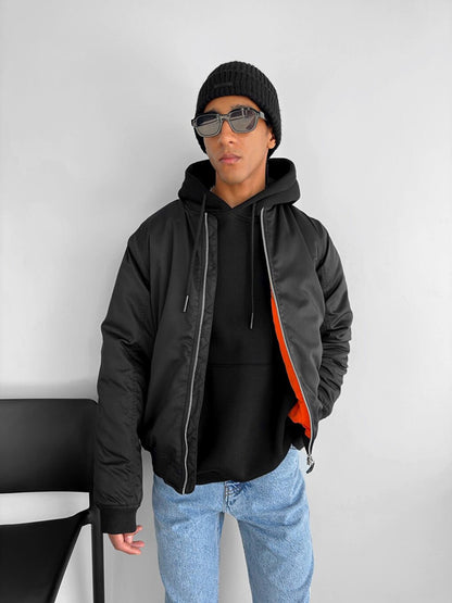 Basic Bomber Jacket Black