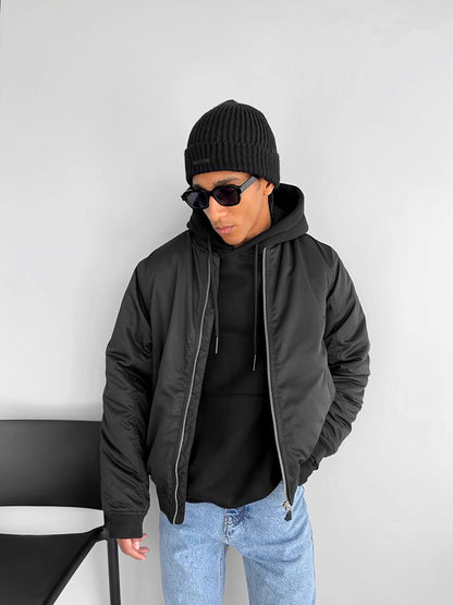 Basic Bomber Jacket Black