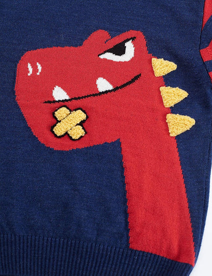 Mischievous Dino Boy's Sweater