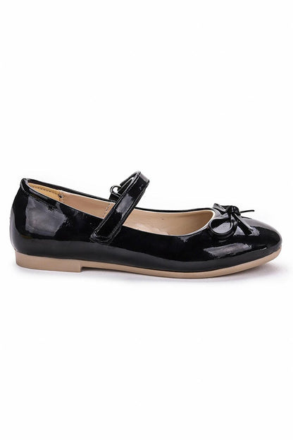 Bow Velcro Girls Ballerina Shoes 201 Patent Leather