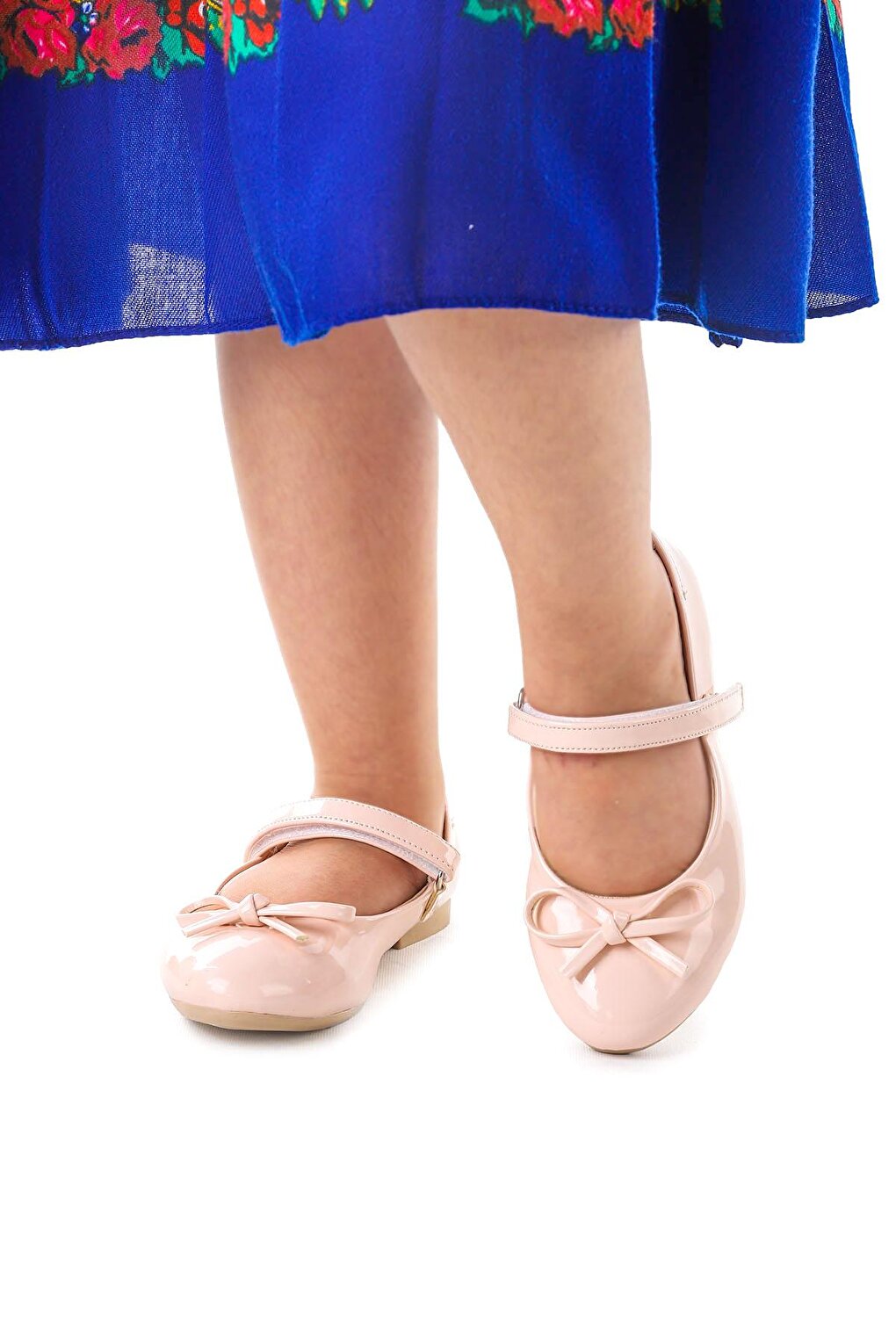 Bow Velcro Girls Ballerina Shoes 201 Patent Leather