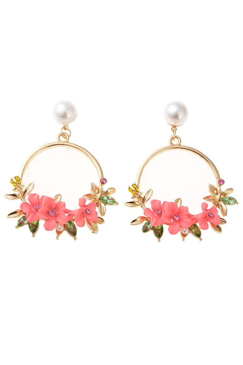 Pink Flower Earrings