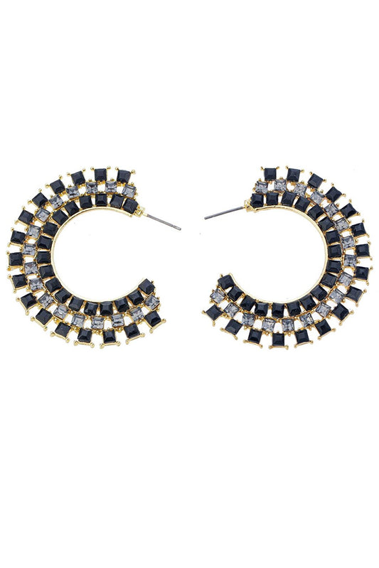 Black Stone Earring